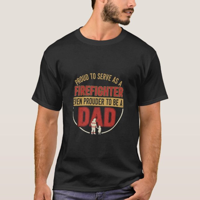Camisa de Pai Bombeiro Orgulhoso_presente de bombe (Frente)