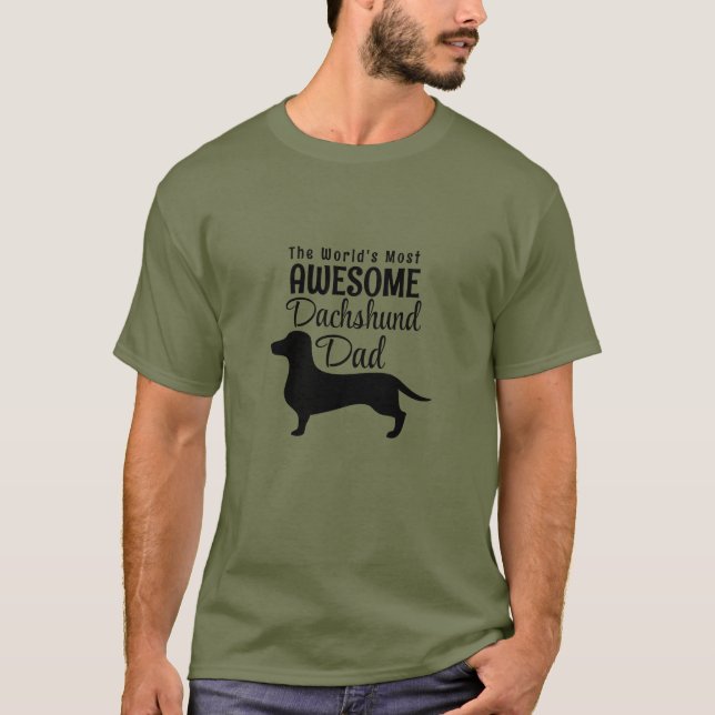 Camisa de Pai Dachshund mais incrível do mundo (Frente)