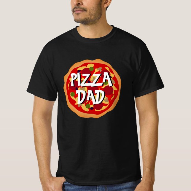 Camisa de Pai de pizza para evento de Festa de ani (Frente)
