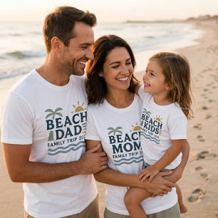 Camisa de Pai de Praia Camisa de Férias da Família