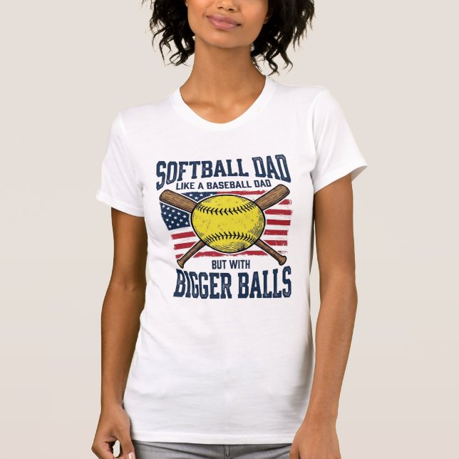 Camisa de Pai de Softbol Antigo Bolas Maiores Desi (Frente)