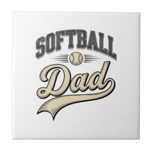 Camisa de Pai de Softbol Antigo Design de Esportes