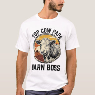 Camisa de Pai de Vaca Gravada Vintage Fazenda Pai