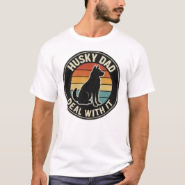 Camisa de Pai Husky - Aceite - Camisa engraçada pa