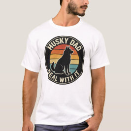 Camisa de Pai Husky - Aceite - Camisa engraçada pa