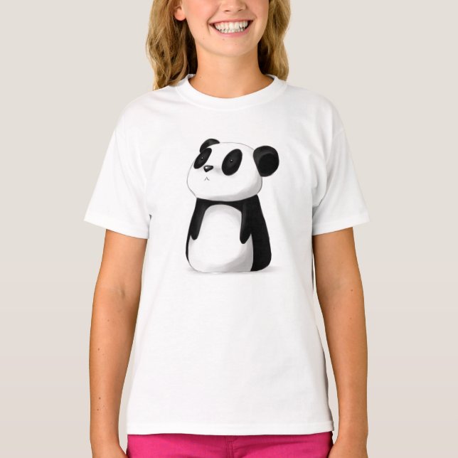 Camisa de Panda Bonita para Crianças (Frente)