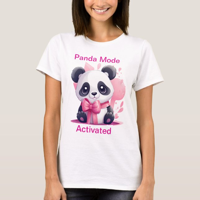Camisa de Panda Engraçada para Mulheres - Modo Pan (Frente)