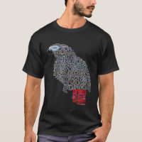 Camisa de papagaio africano mostra Cinza africana