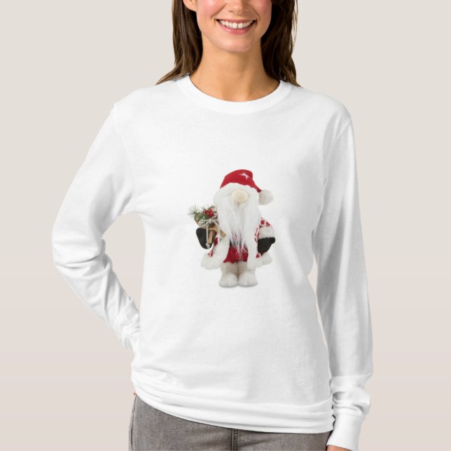 CAMISA DE papais noeis DE FERIADO DE GNOME DE SENH (Frente)