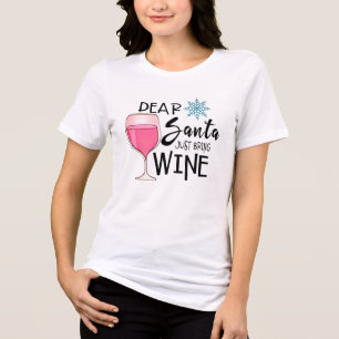 Camisa de Papais noeis engraçada, amantes de vinho