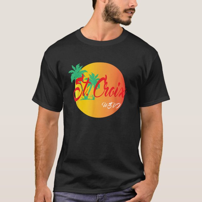 Camisa de Paraíso para Férias da rua Croix USVI (Frente)