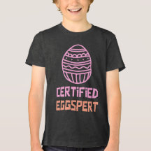 Camisa de Páscoa das Crianças Eggspert Certificada