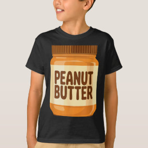 Camisa de Pasta de Amendoim Homens Mulheres Crianç