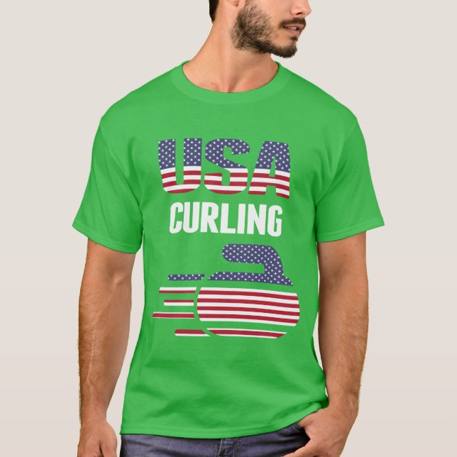 Camisa de Pedra de Curling Usaeam Presente de Espo (Frente)