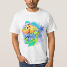 Camisa de peixe de cartoon fofa de FriendFish