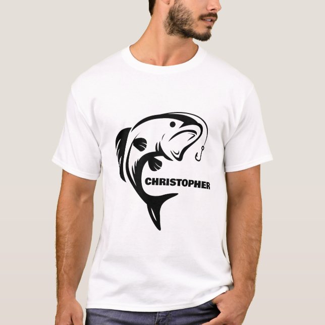 Camisa de Peixe Personalizada para Pescadores (Frente)