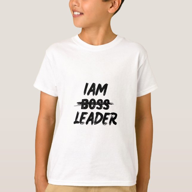 Camisa de personalização colorida "Líder não chefe (Frente)