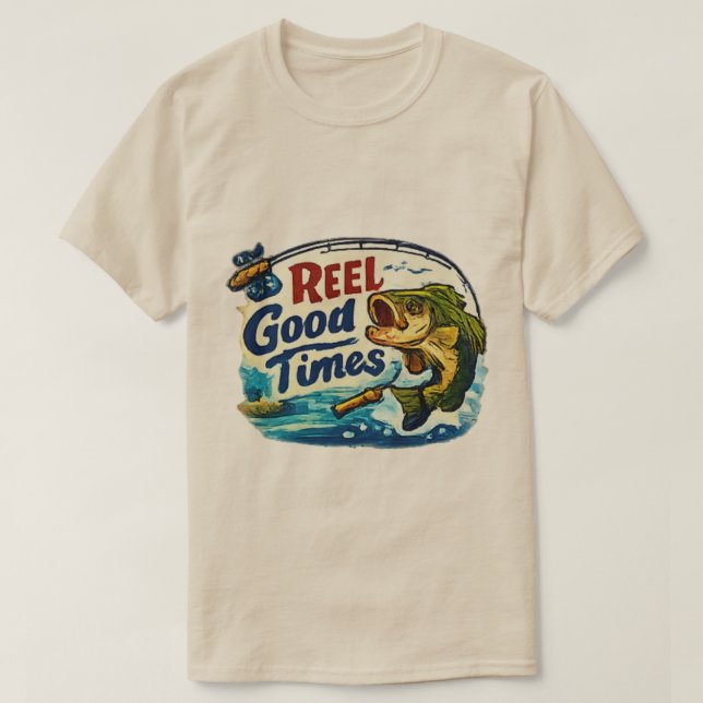 Camisa de Pesca de Boa Diversão (Frente do Design)