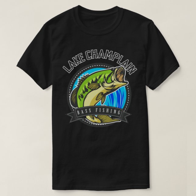 Camisa De Pesca Do Lago Champlain (Frente do Design)