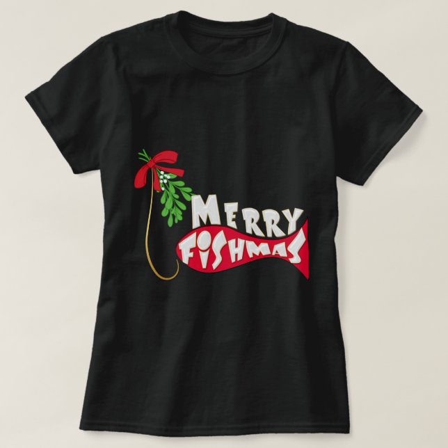 Camisa De Pesca Engraçada De Natal - Pesca De Feli (Frente do Design)