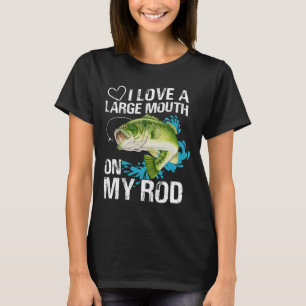 Camisa De Pesca Engraçada. Eu Amo Uma Boca Grande