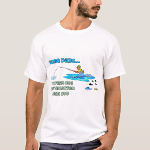 Camisa de Pesca Engraçada Pescar peixe humor é mai