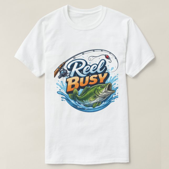 Camisa de Pesca - OCUPADO DE VERDADE (Frente do Design)