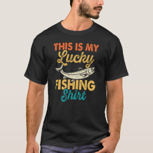 Camisa de pesca sortuda, camisa de humor engraçada