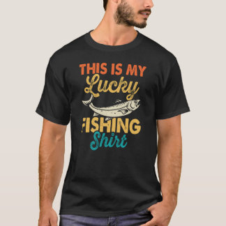 Camisa de pesca sortuda, camisa de humor engraçada
