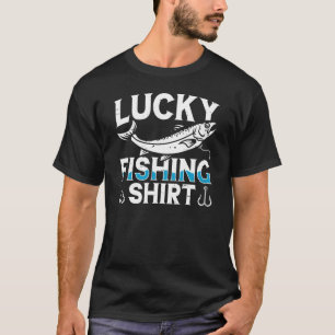 Camisa de pesca sortuda, camisa de humor engraçada