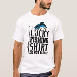 camisa de pesca sortuda não lavada