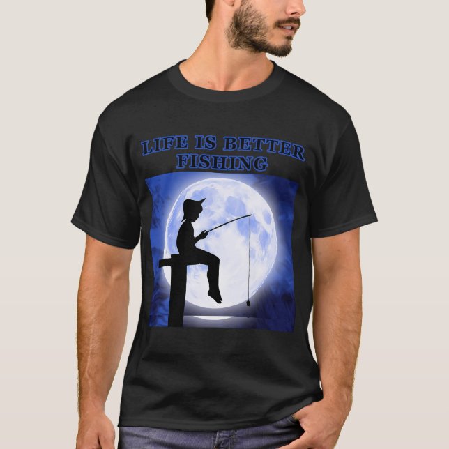 Camisa de Pesca Sortuda Não Lavar (Frente)