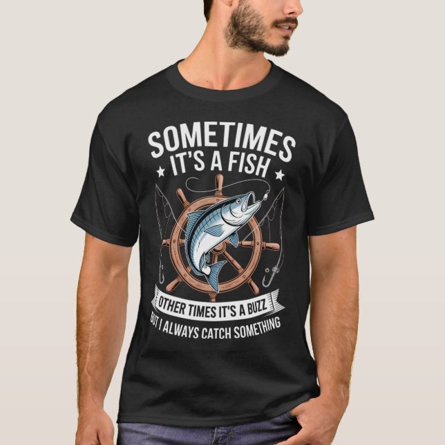 Camisa de Pesca Sortuda Não Lavar (Frente)