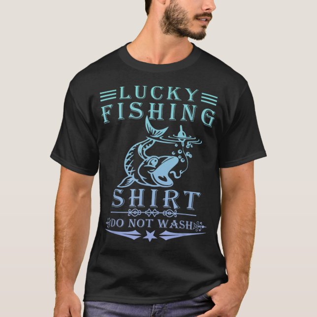Camisa de Pesca Sortuda Não Lavar Roupa de Pesca V (Frente)