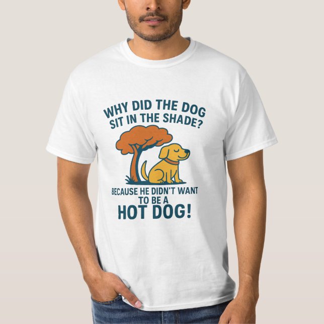 Camisa de Piada de Cachorro Engraçado para o Verão (Frente)