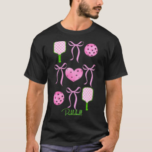 Camisa de pickleball rosa preppy feminina que as m