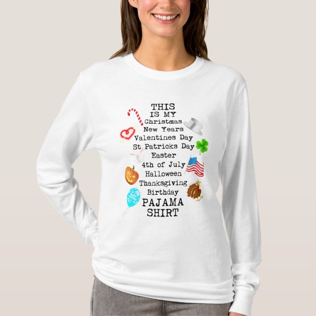 Camisa de Pijama Celebração Definitiva Múltiplas F (Frente)