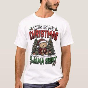 Camisa de pijama de Natal Blusa de férias vintage