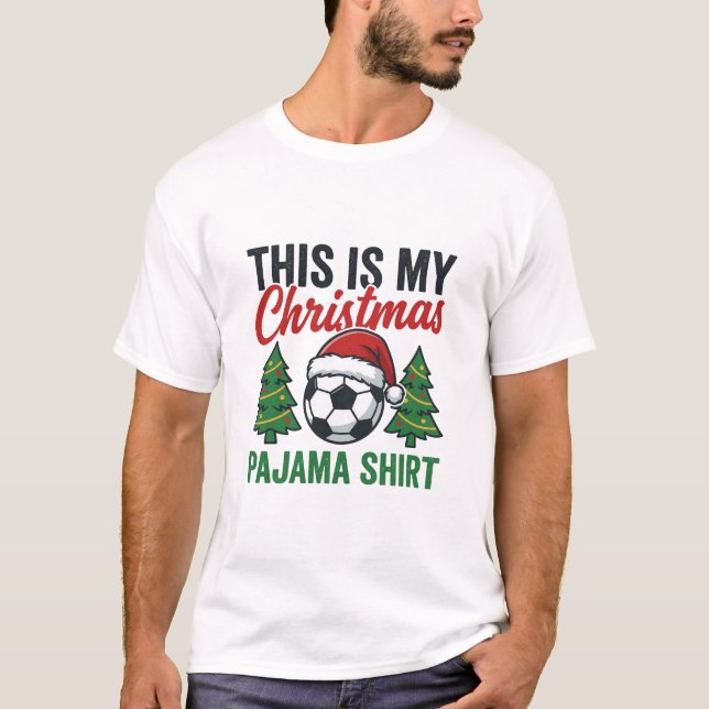 Camisa de pijama de Natal de futebol (Frente)