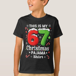 Camisa de pijama de Natal engraçada 67 Seis Sete M