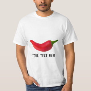 Camisa de pimenta vermelha personalizada