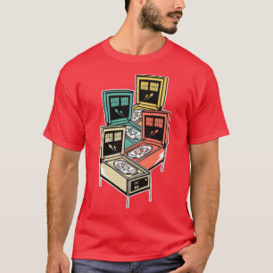 Camisa De Pinball Arcade De Vintagem Clássica Retr