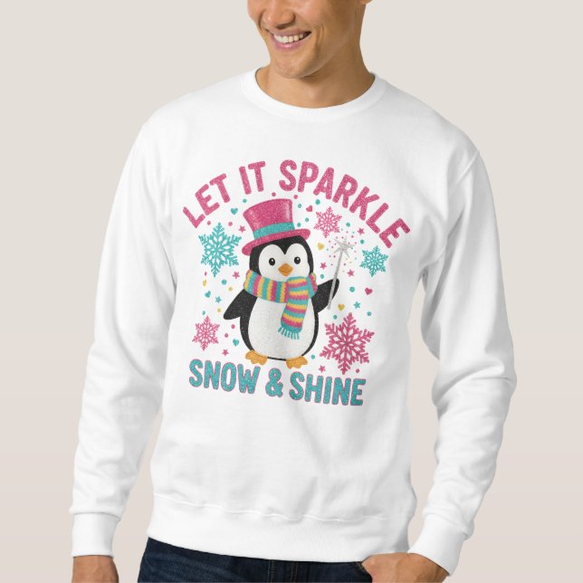 Camisa de Pinguim Brilho de Inverno – Diversão de  (Frente)