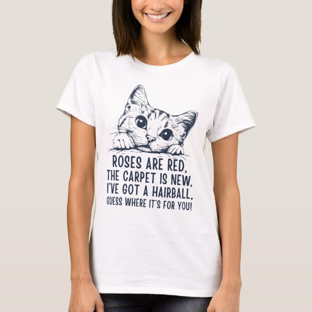 Camisa De Poema Engraçado De Gato (Frente)