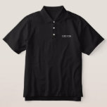 Camisa de Polo Clássico do Mens Groom<br><div class="desc">Camisa polo clássica para o Groom mostrada a preto com letras bordadas brancas. Personalize este item ou comprar conforme mostrado.</div>