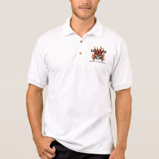 Camisa de Polo de Golfe Pirata de Crânio Edgel