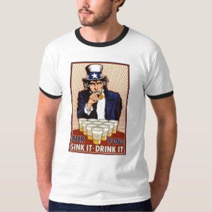 Camisa de Pong da cerveja