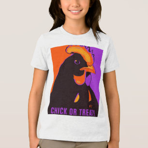 Camisa de Pop de Arte do Halloween do pintinho ou