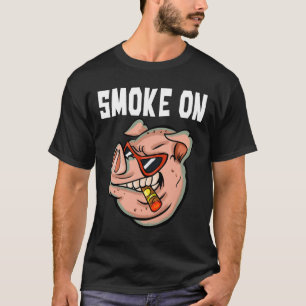 Camisa De Porco Engraçada Para Homens Fumando Carn