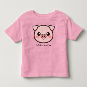 Camisa de Porco Fofo Citação Engraçada Oink Kawaii